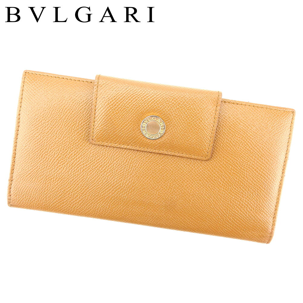 【土日BIG SALE★27％OFF引き換え証】ブル小峡谷 長紙入れ ブランド名紙入れ さいふ W引っ掛かり 紙入れ 逃げ道 夏 作目 赤銅色 ゴールド なめし革 ロゴタイプ名取り草 貨物輸送無料 【中古】 t7758 ブランド名 ご機嫌ブランド名 ヴィンテージ 貨物輸送無料