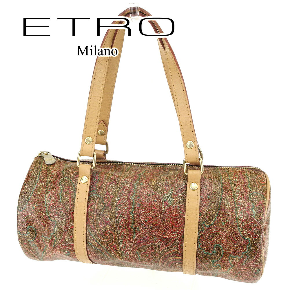 ETRO エトロ ミニボストンバッグ ペイズリー柄 人気 PVCレザー仕様 t6703.jpg