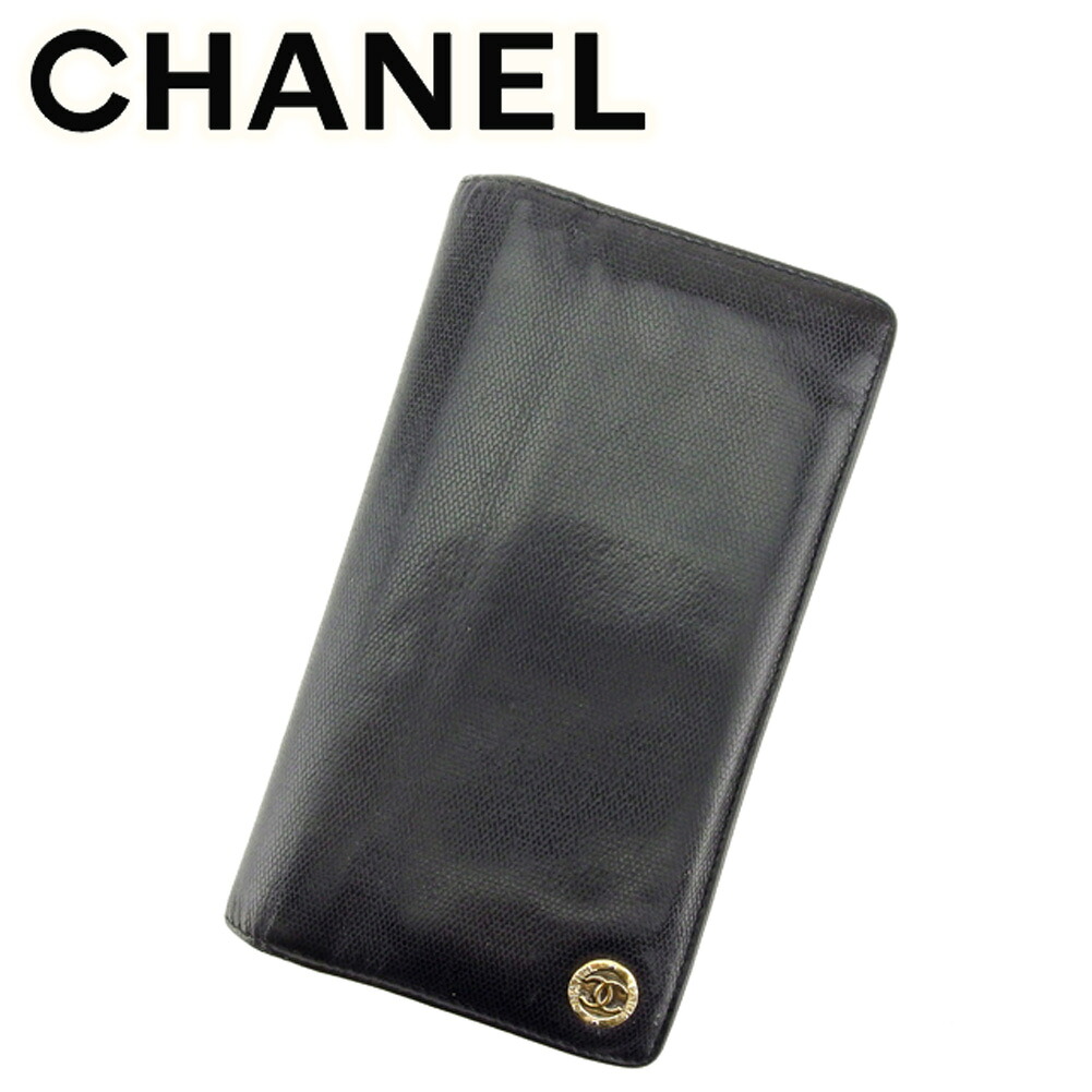 【雨季得SALE★21％OFFクーポン券】シャネル 長紙入れ ブランド名紙入れ さいふ ジッパー付き添い人 長紙入れ 逃げ口 夏 科目 黒いこと なめし革 ココボタン 貨物輸送無料 【中古】 t7163 ブランド名 ご機嫌ブランド名 ヴィンテージ 貨物輸送無料