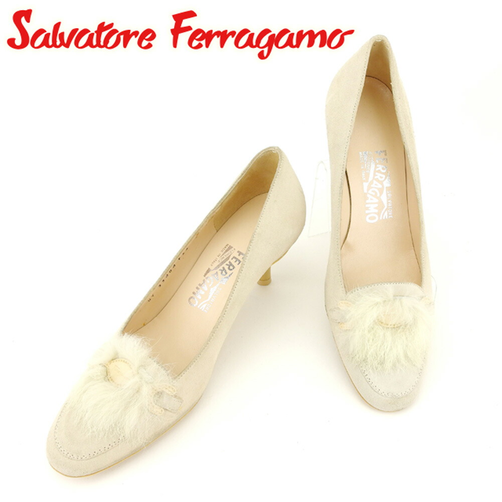 人気ブランド 中古 サルヴァトーレ フェラガモ Salvatore Ferragamo パンプス シューズ 靴 レディース 6サイズ ベージュ スエード T7211 ブランド 想像を超えての Cycling Org Sg