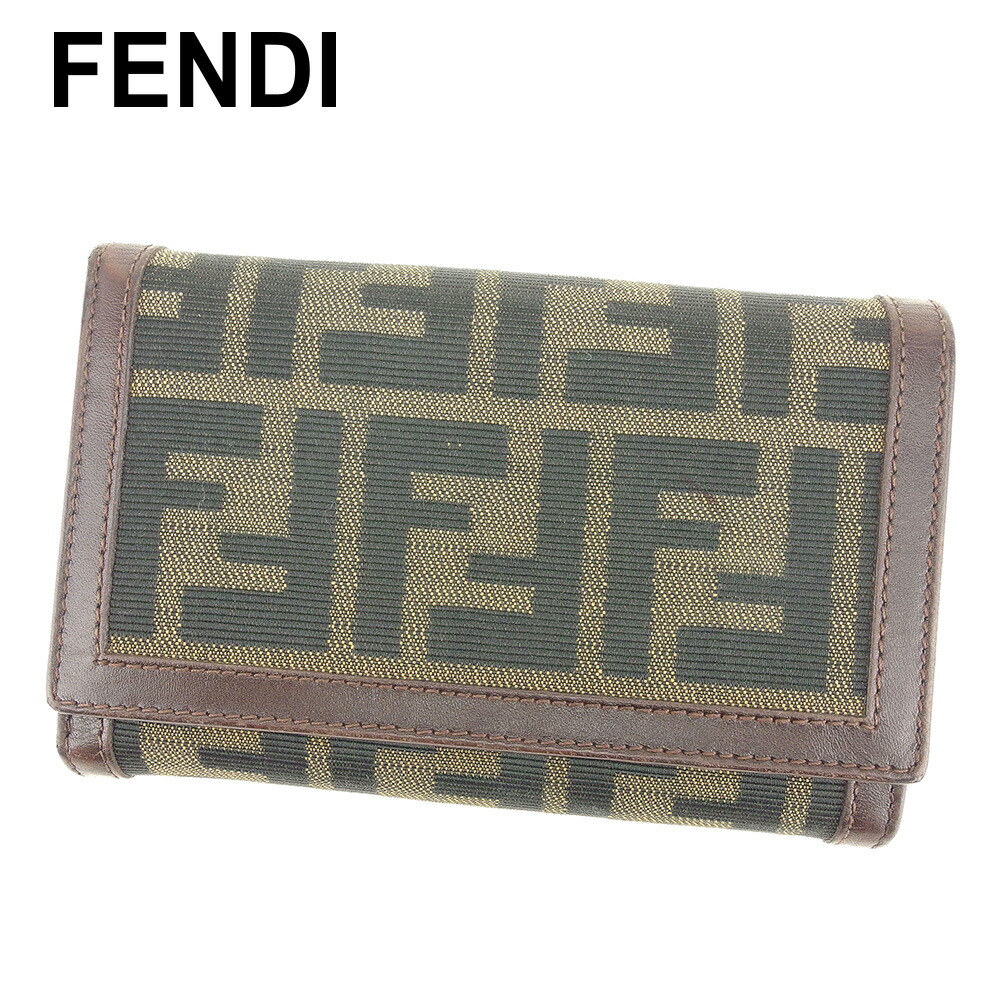 未使用 FENDI フェンディ レザー二つ折り財布　濃茶　ダークブラウン 楽天市場】【秋Sale】フェンディ FENDI 二つ折り財布 ズッカ