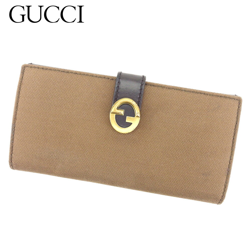 楽天市場】【財布】GUCCI グッチ GGキャンバス 2つ折長財布