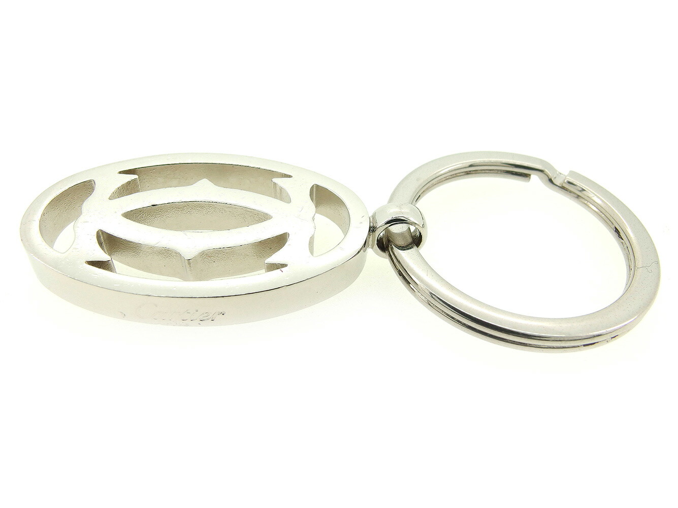 大感謝価格 Cartier カルティエ キーホルダー シャネル キーリング ショルダーバッグ シルバー ハンドバッグ 可 T76s ブランドデポ 2cモチーフ レディース メンズ Tokyo