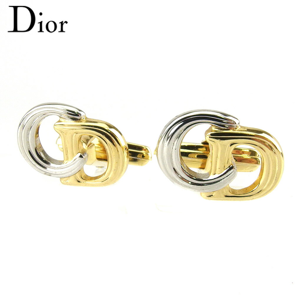 楽天市場】ディオール ロゴ カフス カフリンク シルバー メタル
