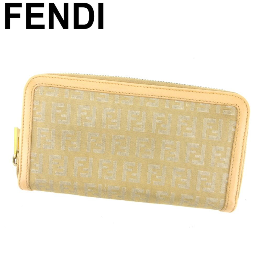 FENDI フェンディ ズッキーノ 折り財布 ベージュ 楽天市場】【財布】FENDI フェンディ ズッキーノ 2つ折長財布 二