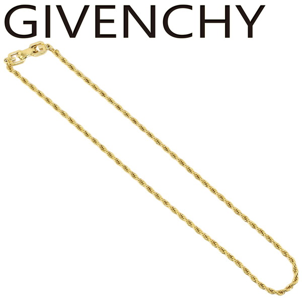 【お買い物マラソン★30％OFFクーポン】【中古】 ジバンシィ ネックレス チェーンネックレス ゴールドメッキ GIVENCHY T24048 ブランド ハイブランド ヴィンテージ 送料無料