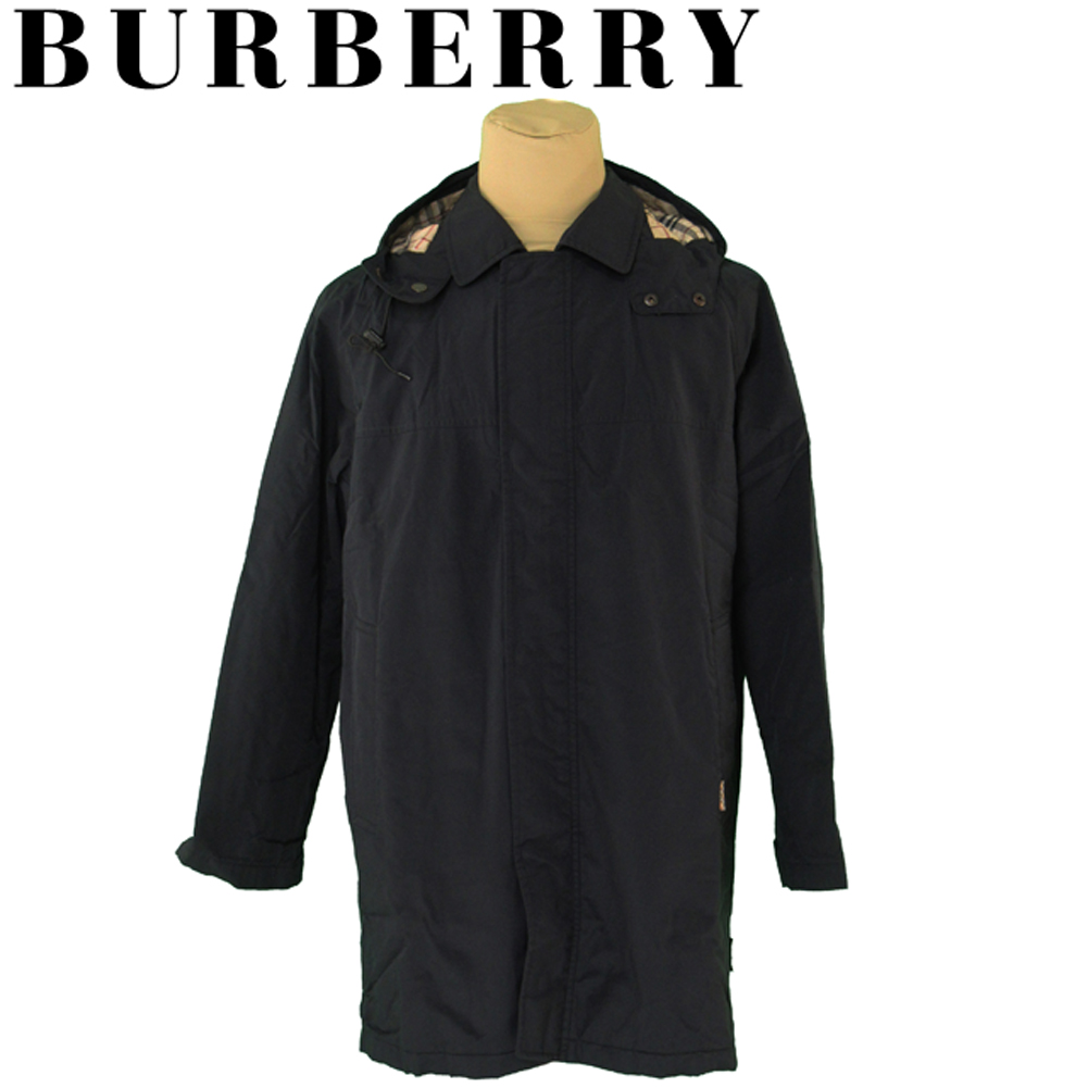 レディースファッション コート ジャケット 高い品質 バーバリー 中古 オフ スーパーセール コート T Burberry ナイロン ブラック ステンカラー シングル Lサイズ メンズ アウター フード付き Www Autocasale It