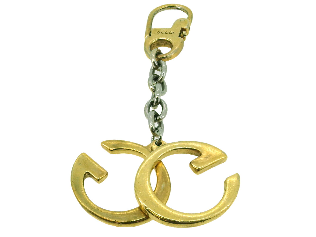 楽天スーパーセール オフ ゴールド キーリング 中古 中古 グッチ キーホルダー キーリング チャーム レディース メンズ ダブルg ゴールド シルバー ゴールド シルバー金具 Gucci T197 ブランドデポ Tokyo グッチ 人気