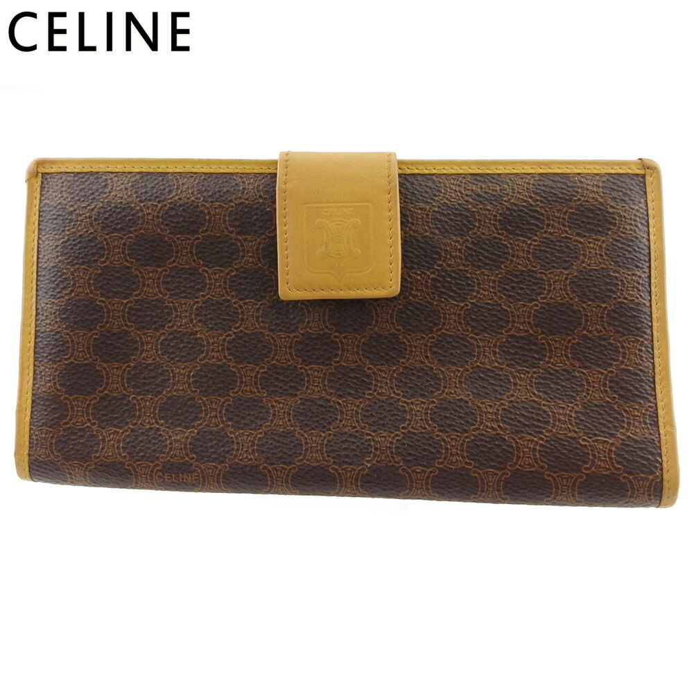 CELINE 二つ折り財布 ブラウン 楽天市場】セリーヌ CELINE 二つ折り財布 がま口 小銭入れ