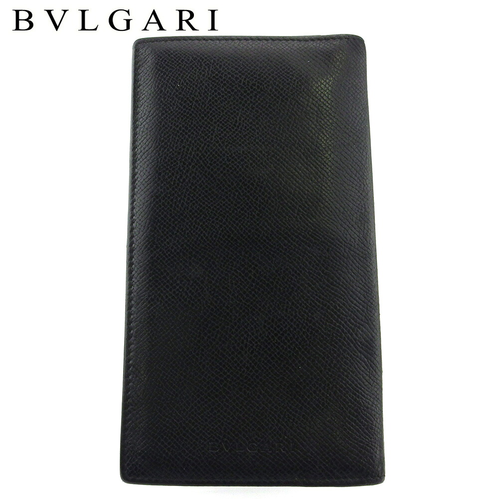 【お買い物マラソン★30％OFFクーポン】ブルガリ 長札入れ 札入れ メンズ クラシコ ブラック レザー BVLGARI 【ブルガリ】 t18007s 【中古】 ブランド ハイブランド ヴィンテージ 送料無料