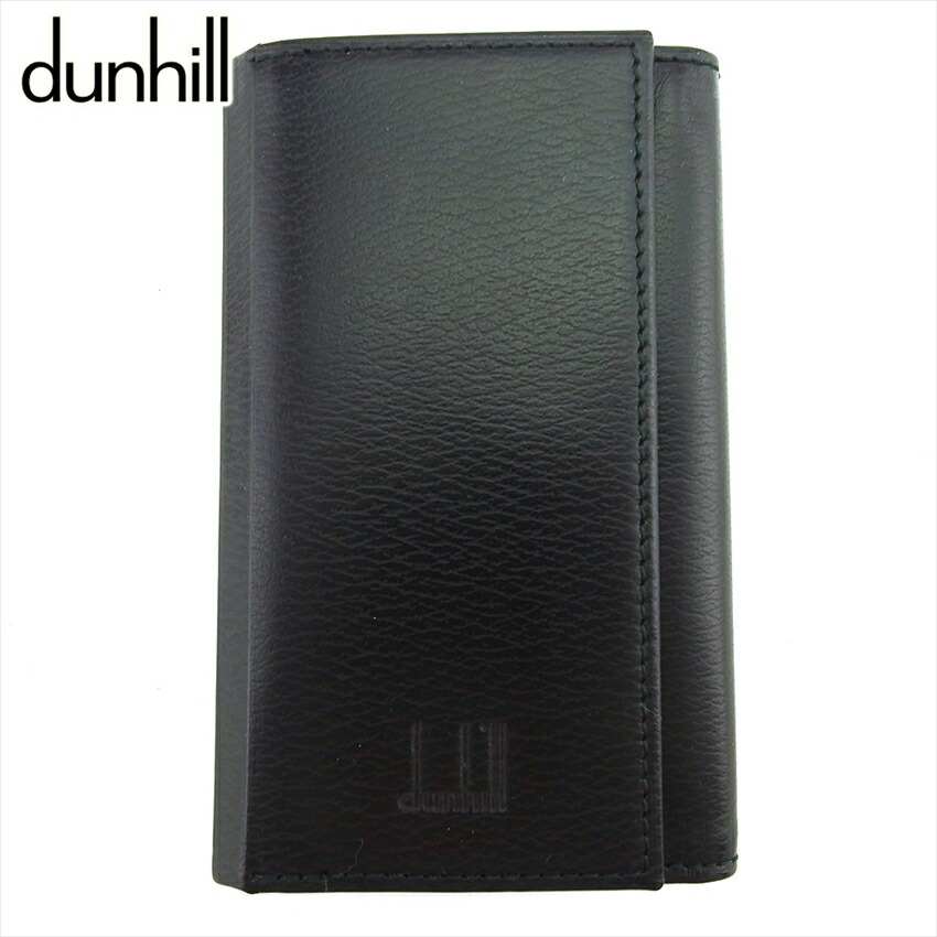 【Fashion Special Fair★24％OFFクーポン】【中古】 ダンヒル キーケース 6連キーケース ロゴ刻印」 ブラック シルバー レザー dunhill T21730 ブランド ハイブランド ヴィンテージ 送料無料
