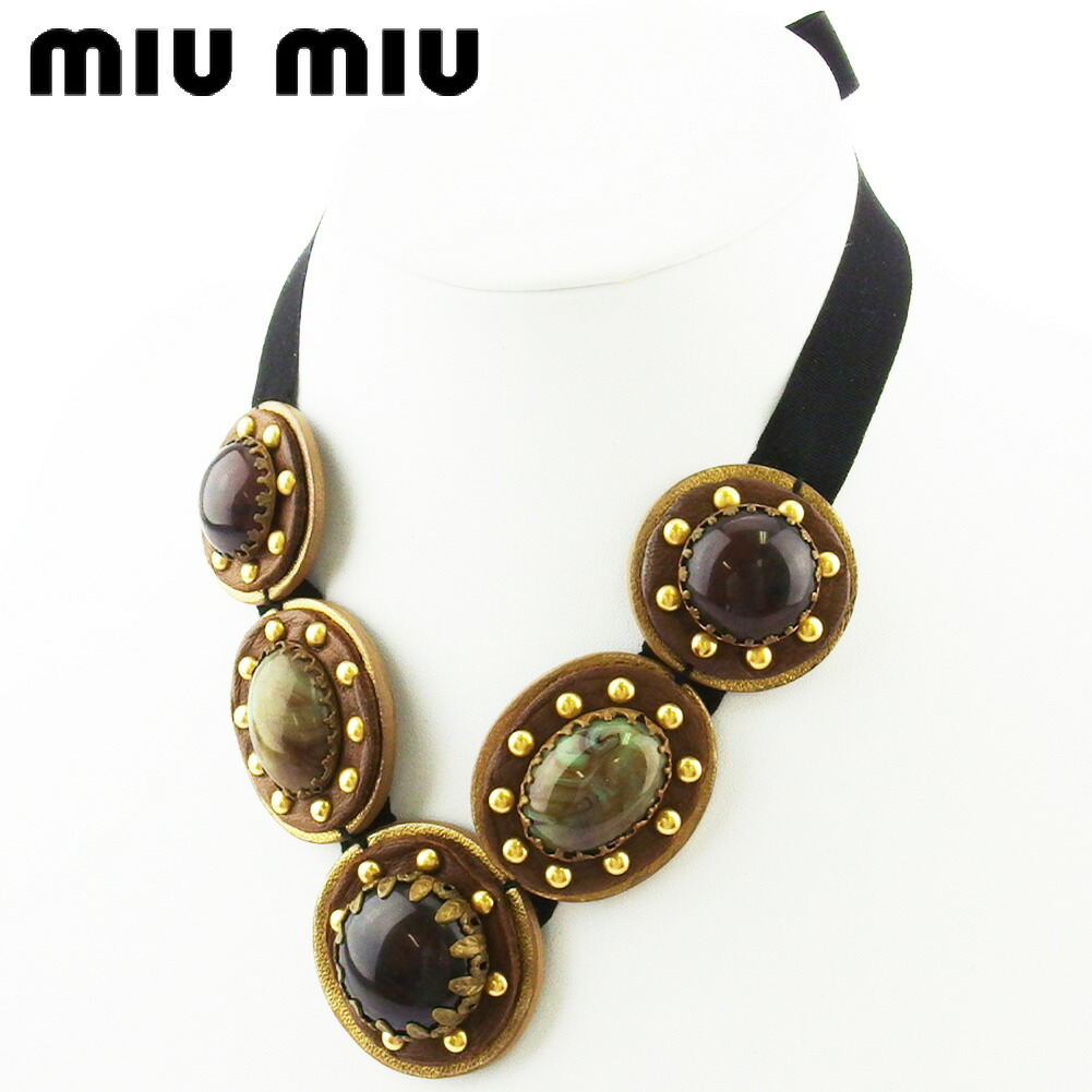 楽天市場】【ミュウミュウ】Miu Miu リボン クリスタルvチョーカー