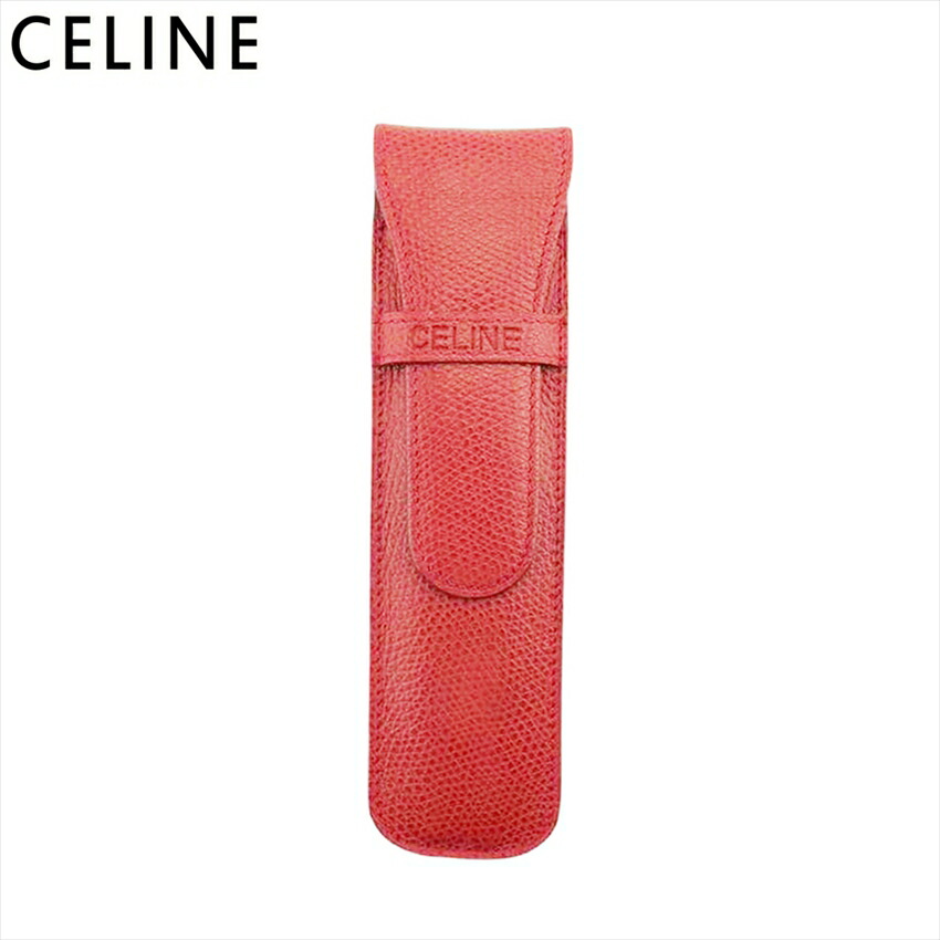 【Fashion Special Fair★29％OFFクーポン】【中古】 セリーヌ ペンケース ペンケース レッド レザー CELINE T21257 ブランド ハイブランド ヴィンテージ 送料無料