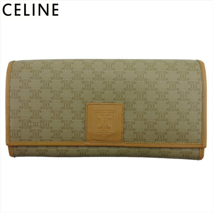 楽天市場】【財布】CELINE セリーヌ マカダム柄 がま口長財布