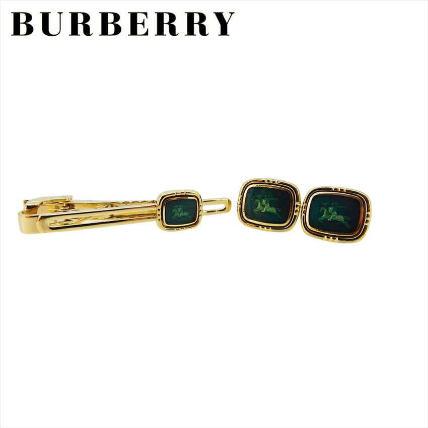 Burberry バーバリー　ネクタイピン　カフス　セット　1回のみ使用　美品 Burberry バーバリー ネクタイピン カフス セット 1回のみ使用