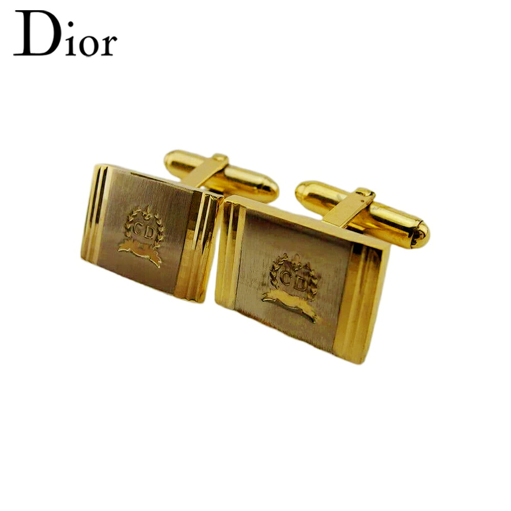 【お買い物マラソン★30％OFFクーポン】【中古】 ディオール カフス メンズ可 ゴールド シルバー ゴールドメッキ Dior T21982 ブランド ハイブランド ヴィンテージ 送料無料 66,901円