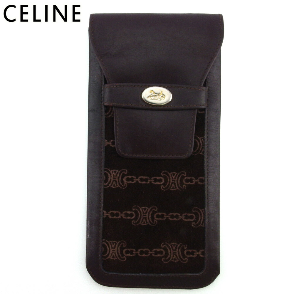 【EKME】CELINE（セリーヌ）★マカダム★ペンケース★ラウンドジップ 楽天市場】セリーヌ CELINE ペンケース マカダム ブラウン PVCx