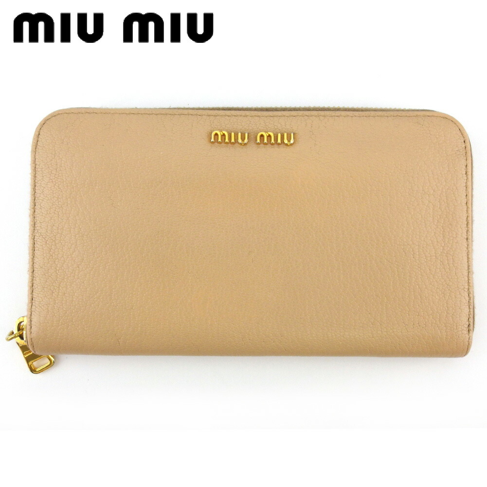 miu miu ミュウミュウ ラウンドジップ 長財布 リボン マドラスレザー 楽天市場】ミュウミュウ MIU MIU 長財布 リボン サーモンピンク