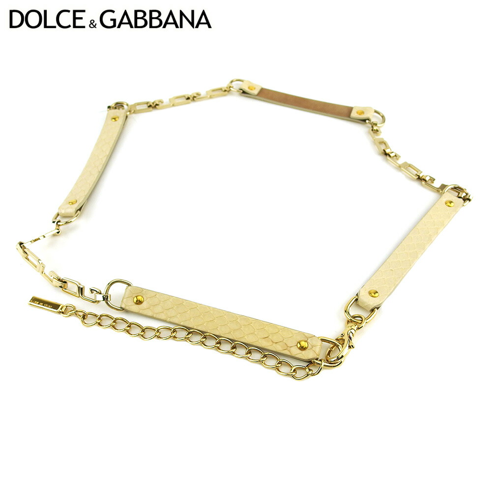 DOLCE&GABBANA ドルチェ&ガッバーナ チェーンベルト ゴールド Chain belt with DG multi-logo in Gold for Women