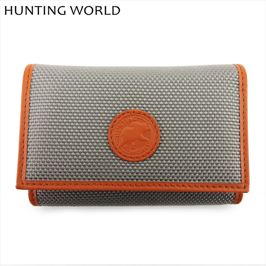 新品未使用【HUNTING WORLD】 バチュークロス 6連キーケース ブルー 新品】HUNTING WORLD バチュークロス 6連キーケース イタリア製