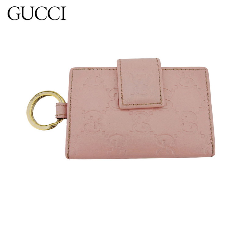 【Fashion Special Fair★29％OFFクーポン】【中古】 グッチ キーケース カードケース レディース グッチシマ ピンク ゴールド レザー GUCCI D2550 ブランド ハイブランド ヴィンテージ 送料無料
