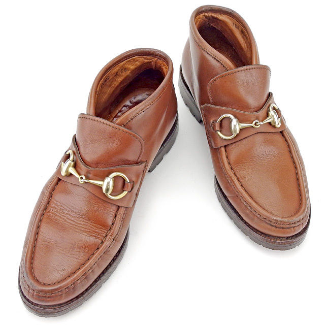 楽天市場】【グッチ】Gucci レザー ハイカット ビットローファー