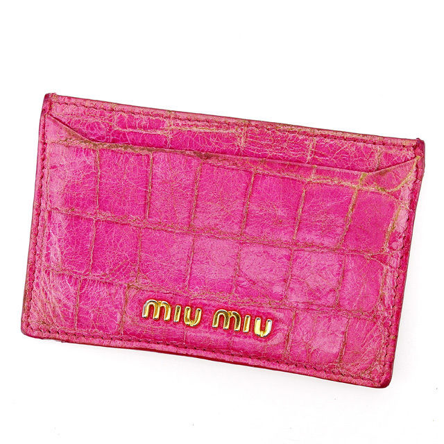 MIU MIU バッグ ゴールド クロコダイル プリント 楽天市場】【1,000円OFFクーポン対象】ミュウミュウ カード