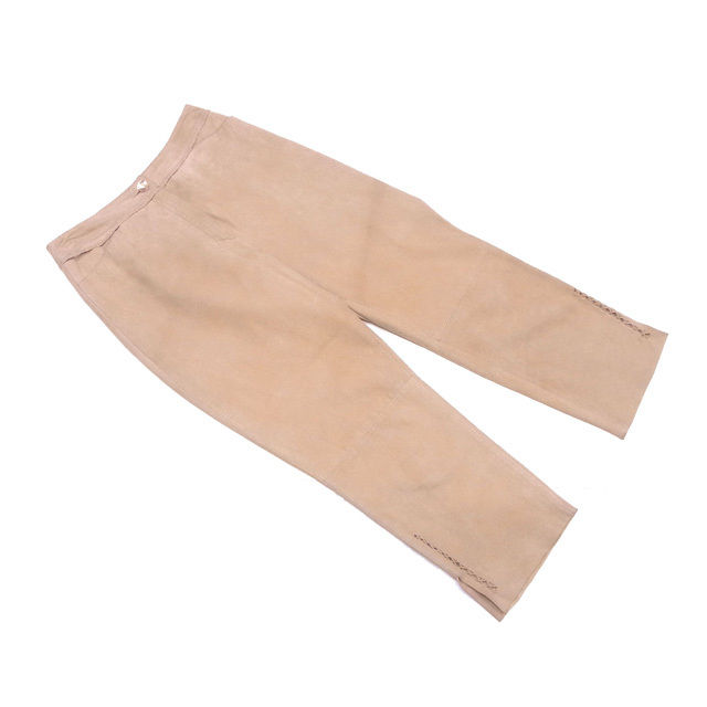 【Fashion Special Fair★24％OFFクーポン】ヴァレンティノ パンツ ブランドパンツ パンツ クロップド ベージュ スエード 【中古】 c3044 ブランド ハイブランド ヴィンテージ 送料無料