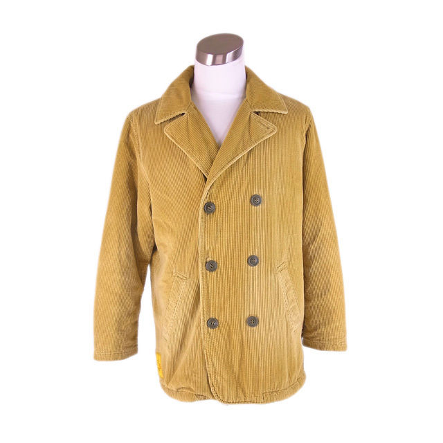 メンズファッション コート ジャケット 独特な 送料無料 コート ディーゼル 中古 ファッションセール Pコート F1299 ディーゼル Diesel ベージュ コーデュロイ 裏地ボア Mサイズ ダブル Beachsidecliniccr Com