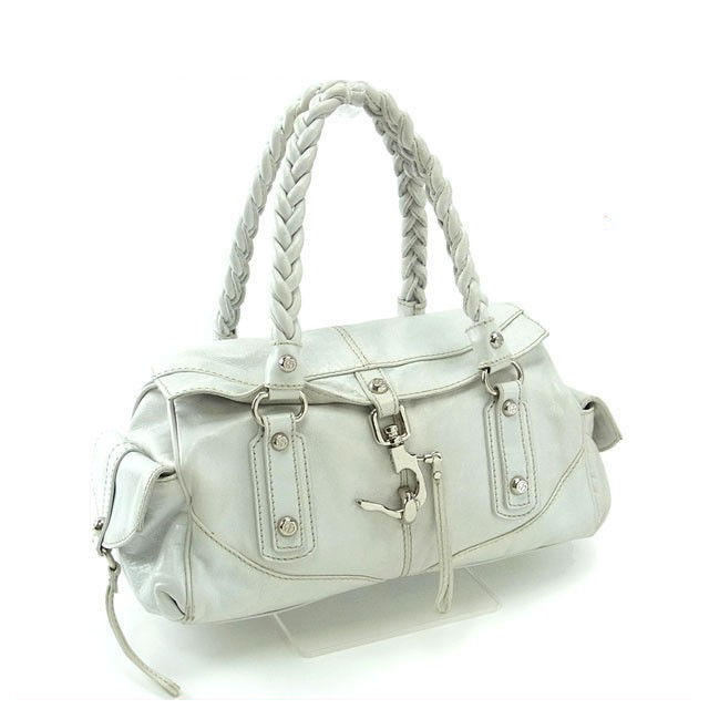 Francesco Biasia Handbags Shoulder Bag Women S Blade White X Silver Leather With Mint Por F921