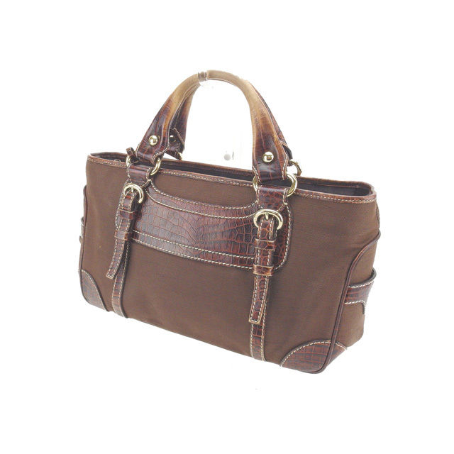 【新生活応援★29％OFFクーポン】セリーヌ ハンドバッグ バック ブギーバッグ バック ブラウン×ゴールド CELINE 【セリーヌ】 g929s 【中古】 ブランド ハイブランド ヴィンテージ 送料無料