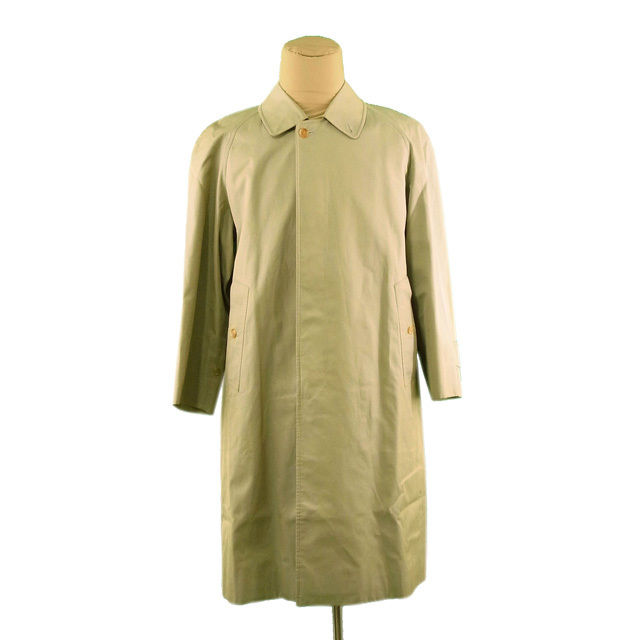 【決算前SALE★50％OFFクーポン】バーバリー BURBERRY コート ロング メンズ シングル ライトカーキ 【バーバリー】 L832 【中古】 ブランド ハイブランド ヴィンテージ 送料無料
