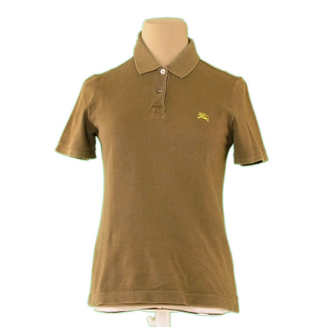 brown burberry polo shirt