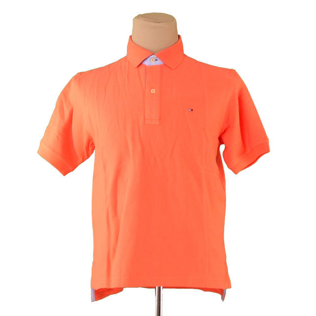 orange tommy hilfiger polo