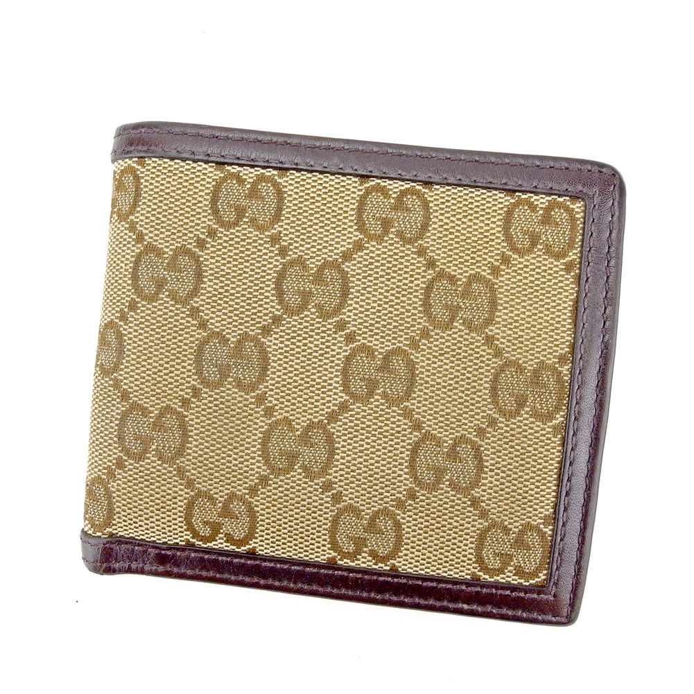 希少　最終価格　美品　GUCCI グッチ　黒　キャンバス　二つ折り　ベージュ 楽天市場】【財布】GUCCI グッチ GGキャンバス カーフレザー 二
