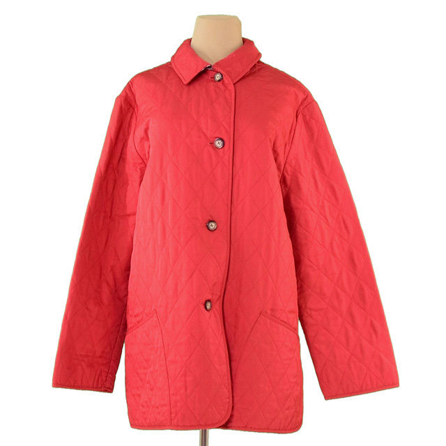 red burberry coat