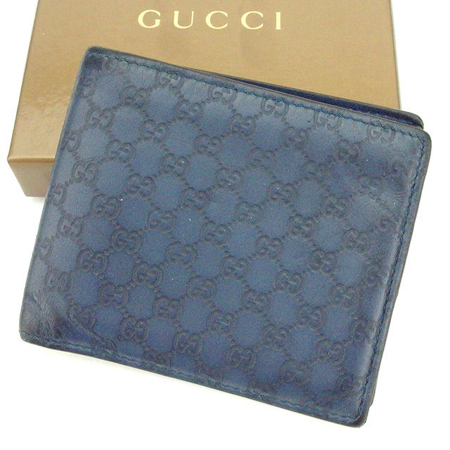 BRAND DEPOT TOKYO: Gucci Gucci billfold folio wallet lady&#39;s men&#39;s possible Gucci sima blue ...