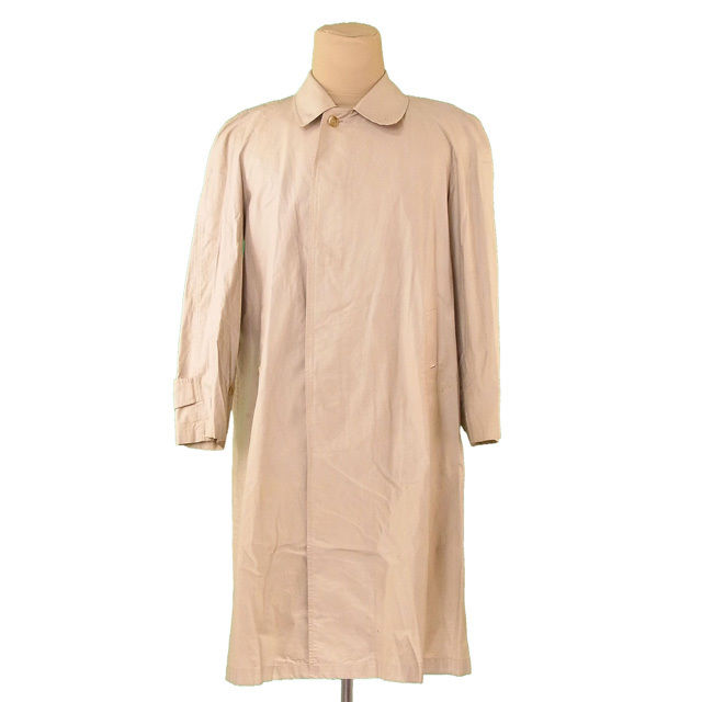 【百貨店SALE★最大限度50％OFF】赤ちょうちんバリー 厚地の外套 ブランド名厚地の外套 厚地の外套 ロング ベージュ シングル COTTON 100％ ステンカラー 【中古】 t626 ブランド名 ご機嫌ブランド名 ヴィンテージ 貨物輸送無料