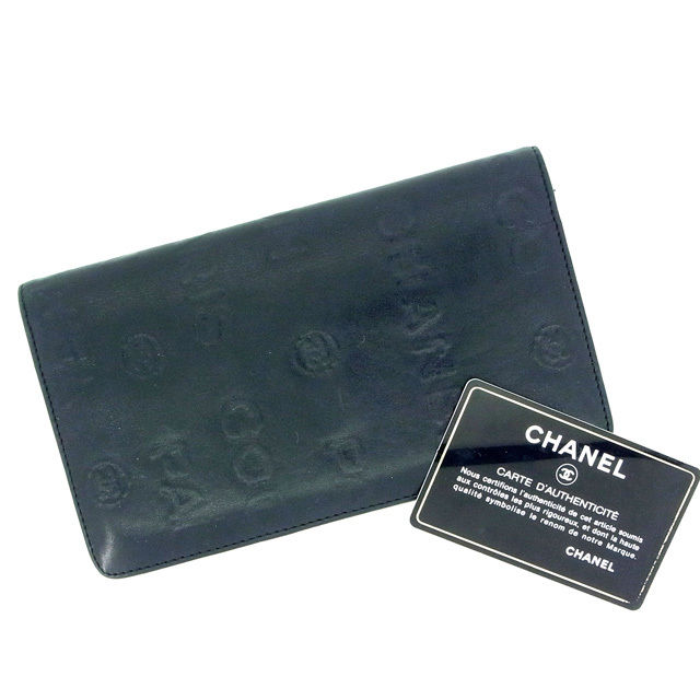 【Fashion Special Fair★24％OFFクーポン】シャネル 長財布 ブランド財布 さいふ ブラック ロゴ×ココマーク 【中古】 t14240 ブランド ハイブランド ヴィンテージ 送料無料