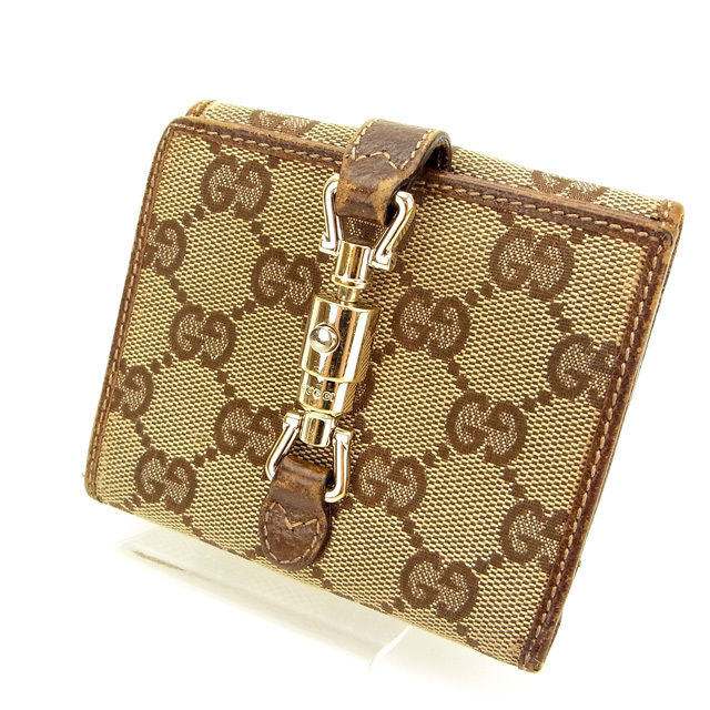 【Fashion Special Fair★24%OFFクーポン】グッチ Wホック財布 GGキャンバス ベージュ×グレー GUCCI 【グッチ】 t10830s 【中古】 ブランド ハイブランド ヴィンテージ 送料無料