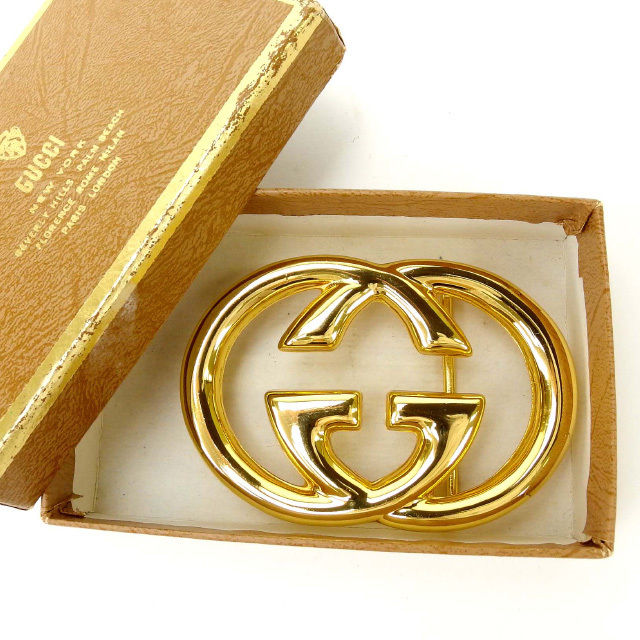 【雨季得SALE★21％OFFクーポン券】グッチ バックル ヴィンテージ インターロッキング ゴールド GUCCI 【グッチ】 t14681s 【中古】 ブランド名 ご機嫌ブランド名 ヴィンテージ 貨物輸送無料