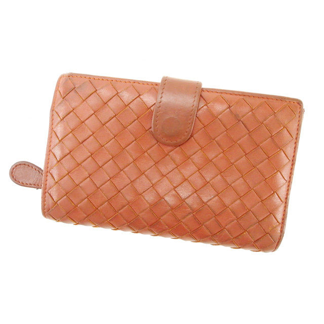 【お買い物マラソン★30％OFFクーポン】ボッテガ ヴェネタ 長財布 イントレチャート ブラウン BOTTEGA VENETA 【ボッテガ・ヴェネタ】 t10678s 【中古】 ブランド ハイブランド ヴィンテージ 送料無料