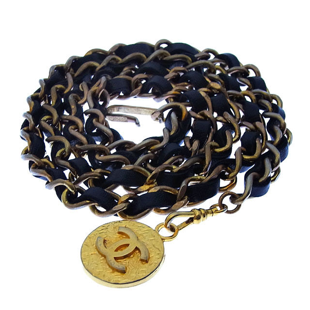 CHANEL　シャネル　ベルト　ヴィンテージ　90s　バイカラー シャネル CHANEL ベルト ヴィンテージベルト 本革 レザー ココ