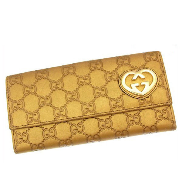 GUCCI グッチ 二つ折り財布 インターロッキングGハート グッチシマ GG GUCCI（財布）のフリマアイテム一覧