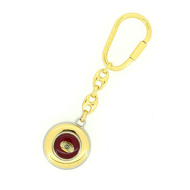 【お買い物マラソン★30%OFFクーポン】グッチ キーリング ブランドキーリング キーリング ゴールド×ボルドー ヴィンテージ 【中古】 t14638 ブランド ハイブランド ヴィンテージ 送料無料|ブランドデポ TOKYO