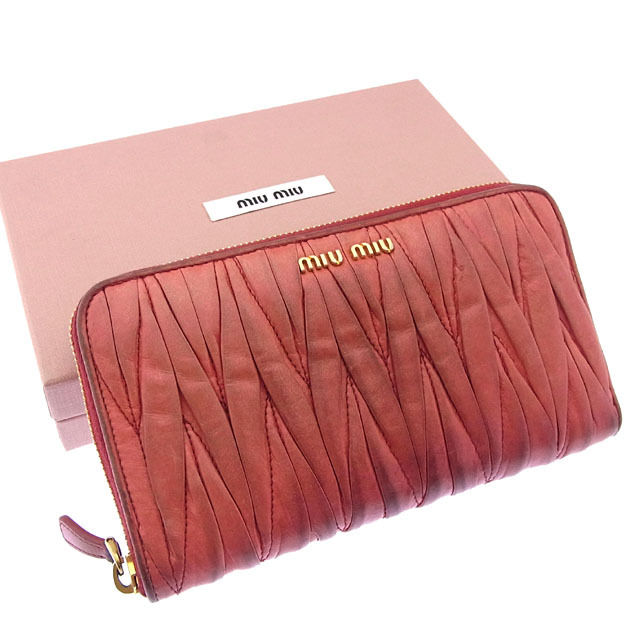 未使用級✨ミュウミュウ マテラッセ ビジュー 長財布 Wホック ピンク 楽天市場】miumiu(ミュウミュウ) マテラッセ ビジュー 長財布