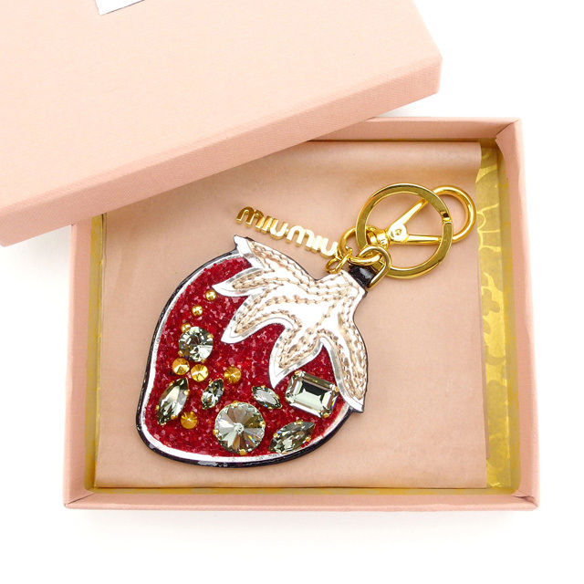 【お買い物マラソン★30％OFFクーポン】ミュウミュウ キーリング ビジュー miumiu 【ミュウミュウ】 t14911s 【中古】 ブランド ハイブランド ヴィンテージ 送料無料