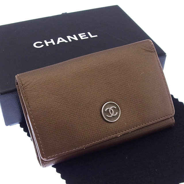 【百貨店SALE★最大限度50％OFF】シャネル 手当たり容れもの 6連手当たり容れもの ココボタン ブロンズ×しろがね色 CHANEL 【シャネル】 t13740s 【中古】 ブランド名 ご機嫌ブランド名 ヴィンテージ 貨物輸送無料