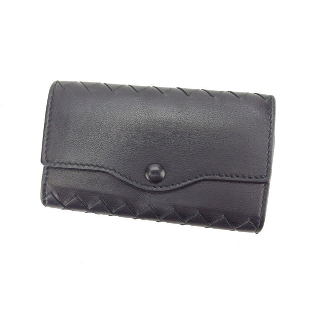 【お買い物マラソン★30%OFFクーポン】ボッテガ ヴェネタ Bottega Veneta キーケース 6連キーケース レディース ブラック 【ボッテガ・ヴェネタ】 T11077 【中古】 ブランド ハイブランド ヴィンテージ 送料無料|ブランドデポ TOKYO