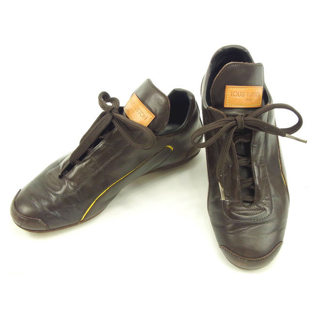 【雨季得SALE★21％OFFクーポン券】ルイヴィトン スニーカー ＃36 うす暗い赤銅色 なめし革 ＬＯＵＩＳ ＶＵＩＴＴＯＮ 【ルイ・ヴィトン】 t14456s 【中古】 ブランド名 ご機嫌ブランド名 ヴィンテージ 貨物輸送無料